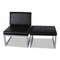 Alera Ispara Series 26.57 in. x 30.71 in. x 31.1 in. Armless Chair - Black Seat/Back, Silver Base